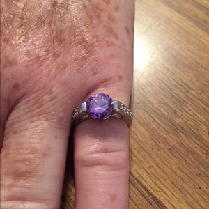Beautiful purple crystal ring.